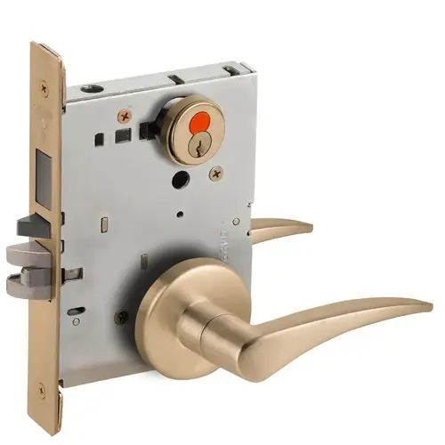 Mortise Lock Satin Brass Blackened Satin Relieved Clear Coated