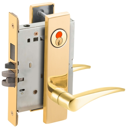 Mortise Lock Bright Brass