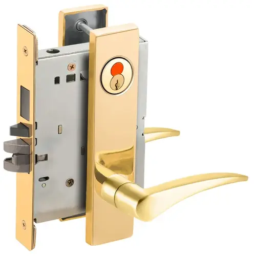 Mortise Lock Bright Brass