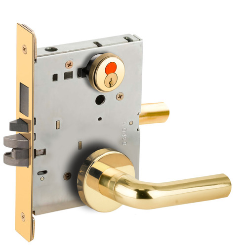 Mortise Lock Bright Brass