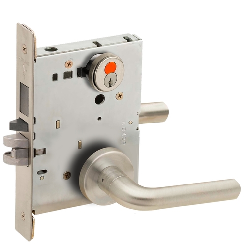 Mortise Lock Satin Nickel Plated Clear Coated