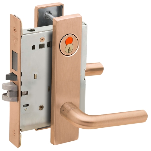 Mortise Lock Satin Bronze Clear Coated