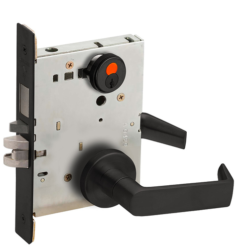 Mortise Lock Flat Black Coated