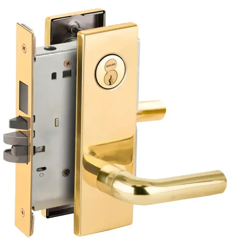 Mortise Lock Bright Brass