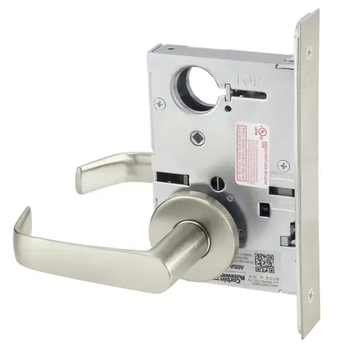 Mortise Lock Satin Nickel Plated Clear Coated