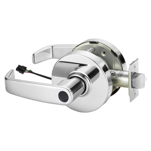 Electric Cylindrical Lock Bright Chrome