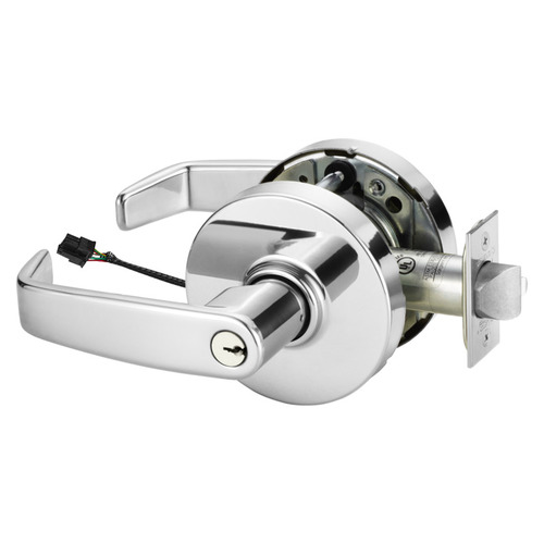 Electric Cylindrical Lock Bright Chrome