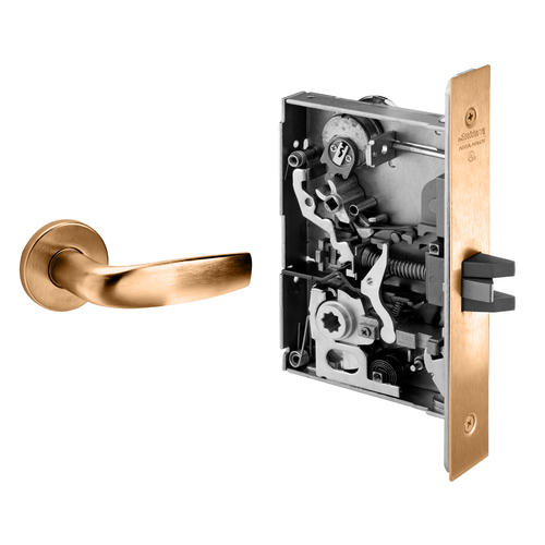 Mortise Lock Bright Bronze Clear Coated