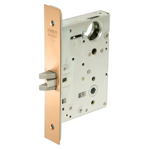 Mortise Lock Bright Bronze Clear Coated