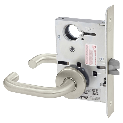 Mortise Lock Satin Nickel Plated Clear Coated