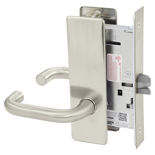 Mortise Lock Satin Nickel Plated Clear Coated