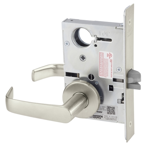 Mortise Lock Satin Nickel Plated Clear Coated