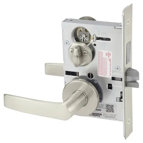 Mortise Lock Satin Nickel Plated Clear Coated