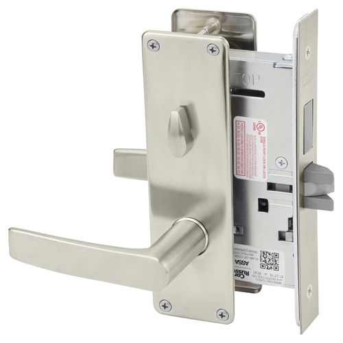 Mortise Lock Satin Nickel Plated Clear Coated