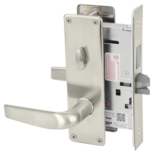 Mortise Lock Satin Nickel Plated Clear Coated