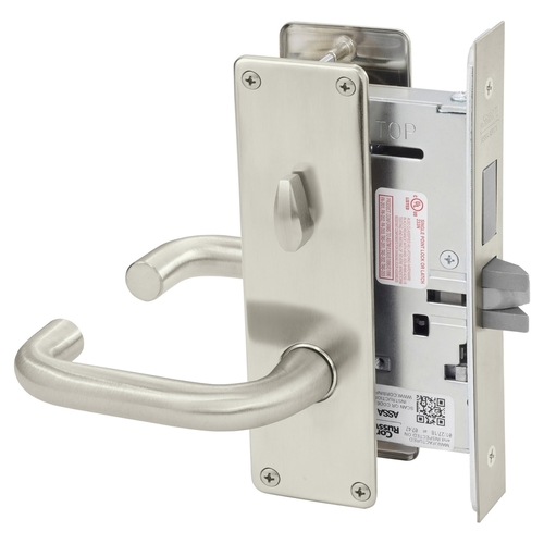 Mortise Lock Satin Nickel Plated Clear Coated