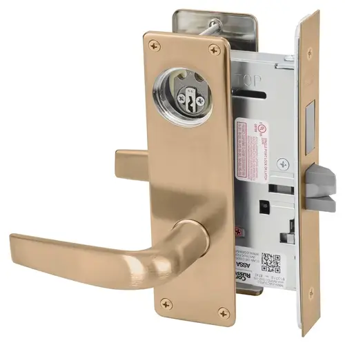 Mortise Lock Satin Bronze Clear Coated