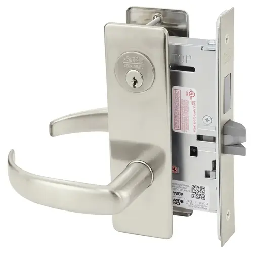 Mortise Lock Satin Nickel Plated Clear Coated