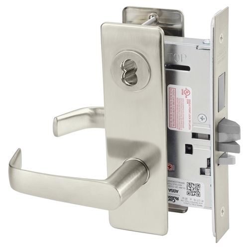 Mortise Lock Satin Nickel Plated Clear Coated