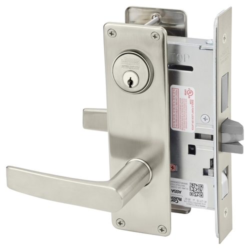 Mortise Lock Satin Nickel Plated Clear Coated