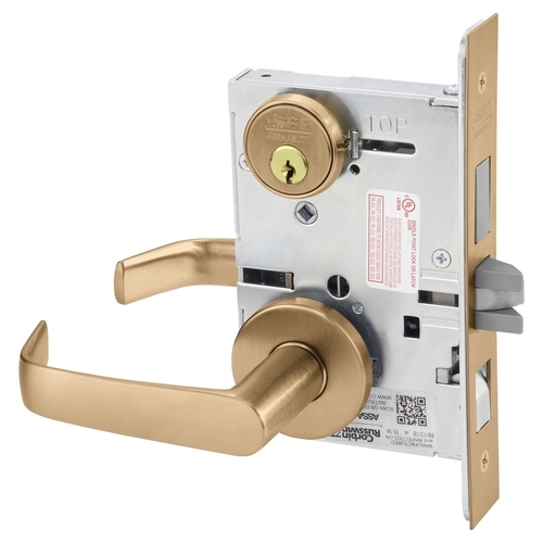 Mortise Lock Satin Bronze Clear Coated