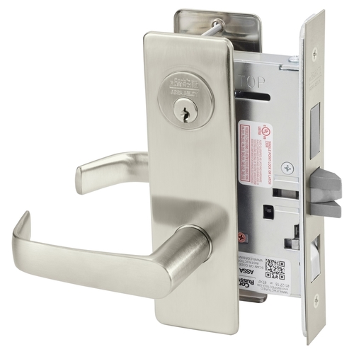 Mortise Lock Satin Nickel Plated Clear Coated