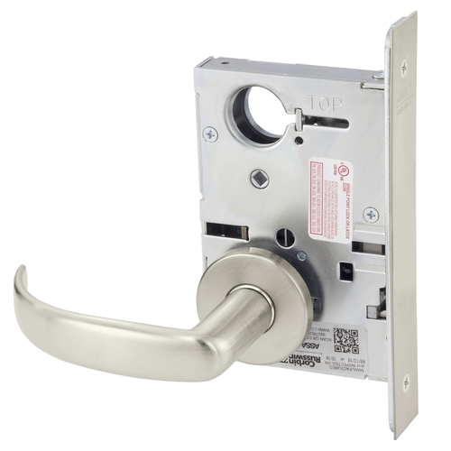 Mortise Lock Satin Nickel Plated Clear Coated