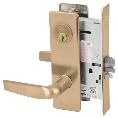 Mortise Lock Satin Bronze Clear Coated