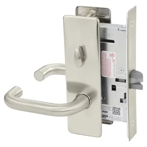 Mortise Lock Satin Nickel Plated Clear Coated