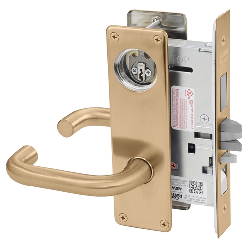 Mortise Lock Satin Bronze Clear Coated