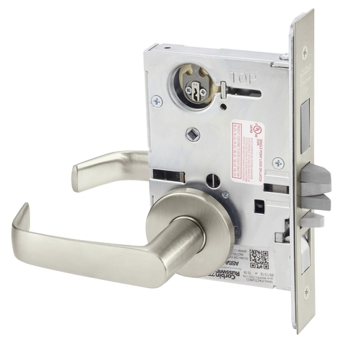 Mortise Lock Satin Nickel Plated Clear Coated