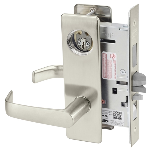 Mortise Lock Satin Nickel Plated Clear Coated