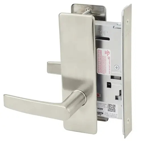 Mortise Lock Satin Nickel Plated Clear Coated