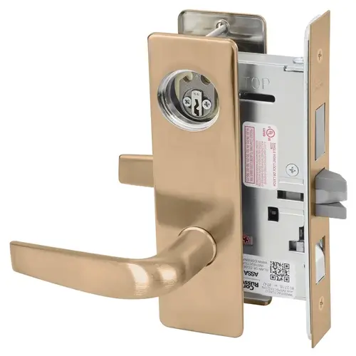 Mortise Lock Satin Bronze Clear Coated