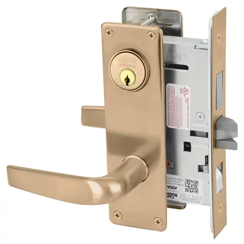 Mortise Lock Satin Bronze Clear Coated