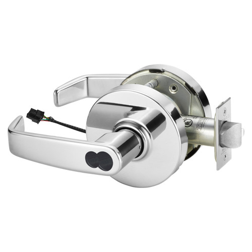 Electric Cylindrical Lock Bright Chrome