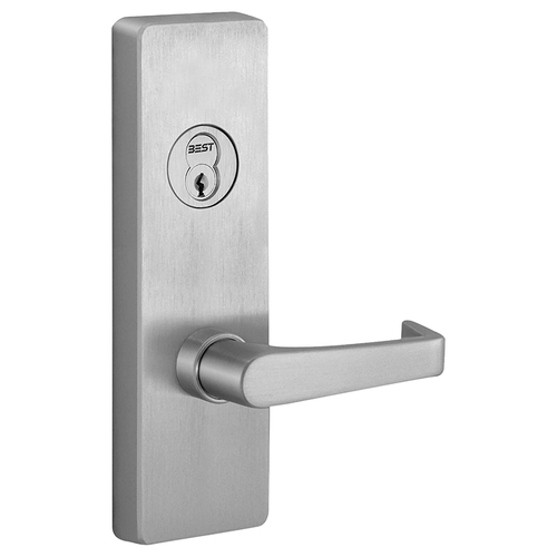 Right Hand Reverse Key Retracting Latchbolt Exit Trim with A Lever Satin Stainless Steel Finish