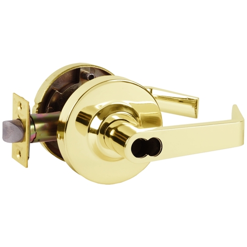 Storeroom Cylindrical SR Lever Lock with LFIC Bright Brass Finish