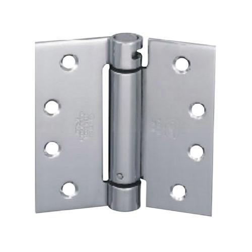 Bommer LB4310C-454-652 Lubricated Bearing Single Acting Spring Hinge, Commercial Grade Template Hole Patter Square Corner, 4-1/2 In. by 4 In. Satin Chromium