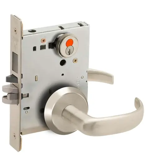 Mortise Lock Satin Nickel Plated Clear Coated