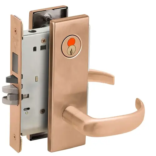 Mortise Lock Satin Bronze Clear Coated