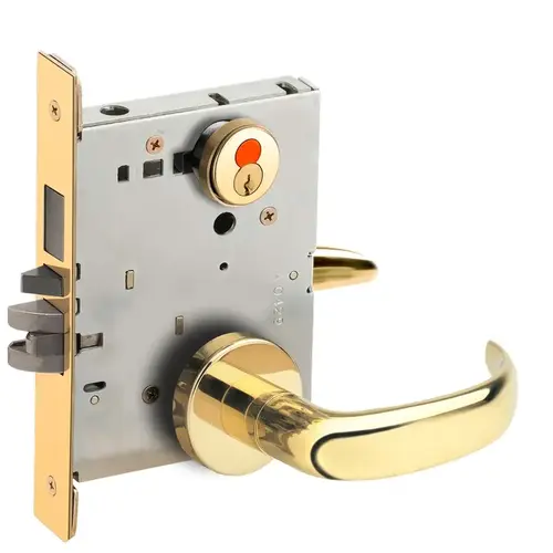 Mortise Lock Bright Brass