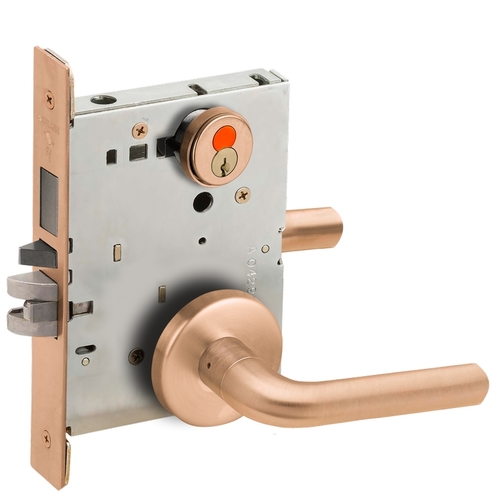 Mortise Lock Satin Bronze Clear Coated