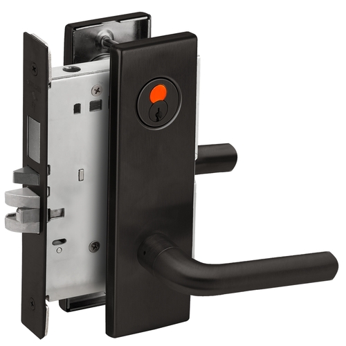 Mortise Lock Flat Black Coated