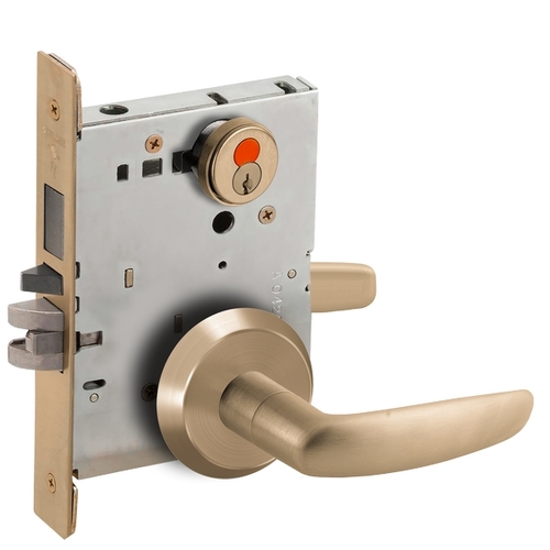 Mortise Lock Satin Brass Blackened Satin Relieved Clear Coated