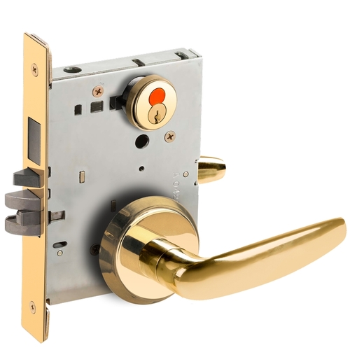 Mortise Lock Bright Brass