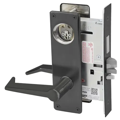 Mortise Lock Black Suede Powder Coat