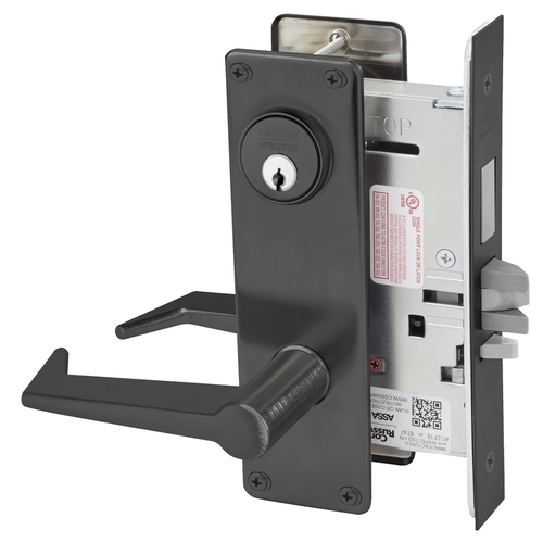 Mortise Lock Black Suede Powder Coat