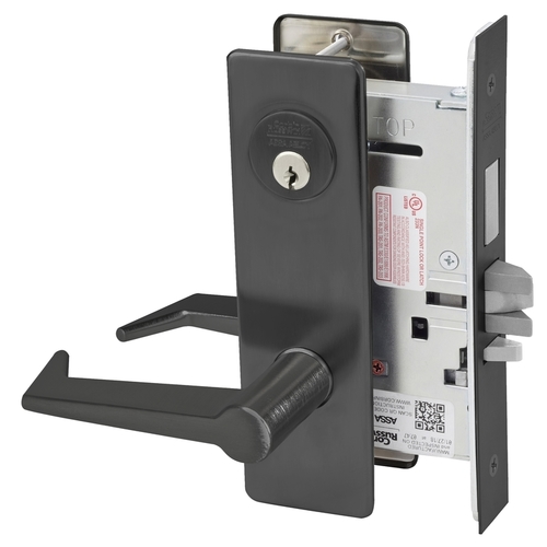 Mortise Lock Black Suede Powder Coat