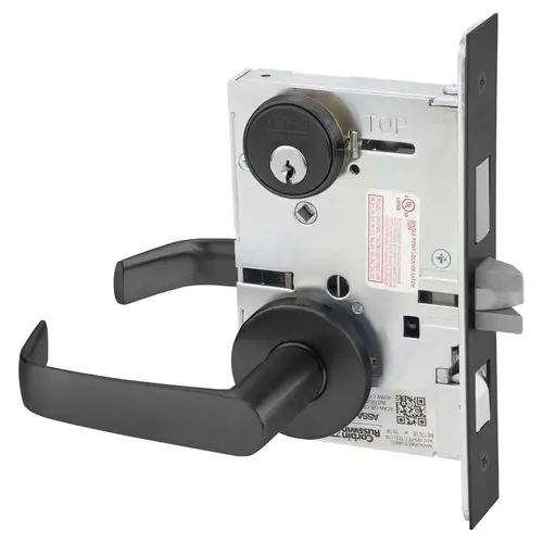 ML2048 Mortise Entrance or Apartment Lever Lockset Black Suede Powder Coat